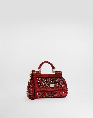 Дамска чанта Dolce & Gabbana Small Sicily Embellished Handbag Червено | BB7116C9S4880305, 2