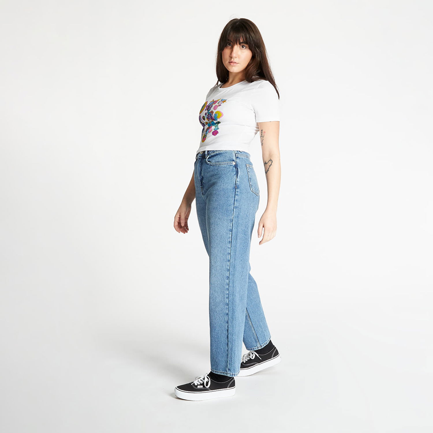 Тениска Footshop Romanian Artist Croptop Бяло | FTSHP_65, 0