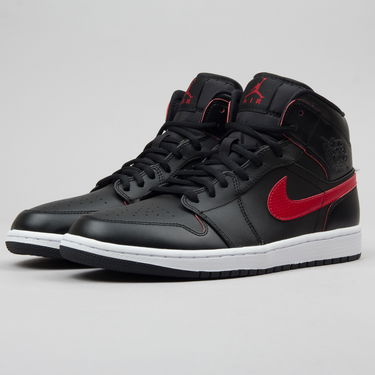 Кецове и обувки Jordan Air Jordan 1 Retro Mid "Black Team Red" Черно | 554724-009, 1