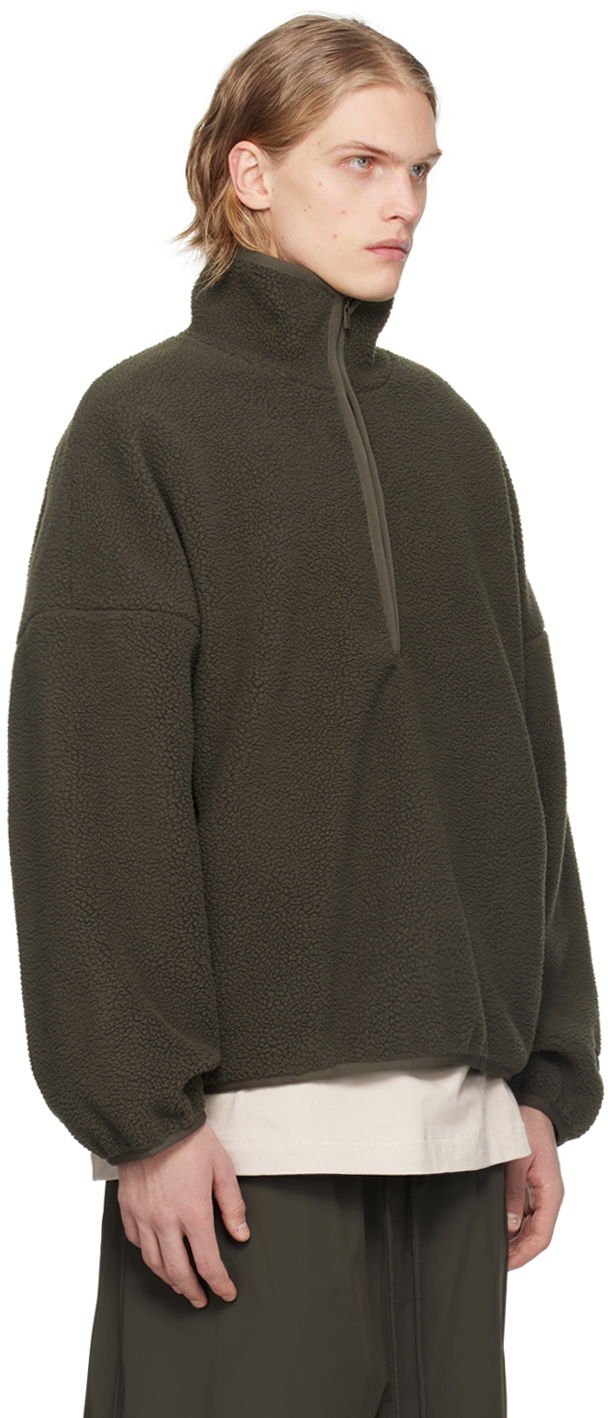 Суитчър Fear of God Fear of God ESSENTIALS Half-Zip Fleece Pullover Зелено | 202SP244270F, 1