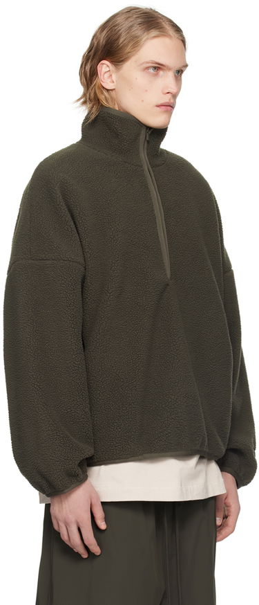Суитчър Fear of God Fear of God ESSENTIALS Half-Zip Fleece Pullover Зелено | 202SP244270F, 1