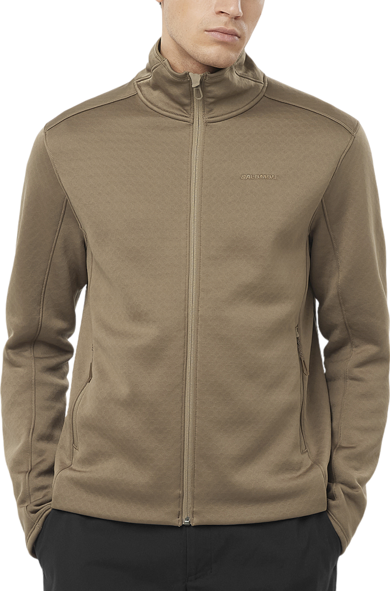 Суитчър Salomon Essential Midwarm Full Zip Jacket Зелено | lc2329100