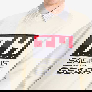 Пуловер Tommy Hilfiger Tommy Jeans Men's Sailing Crewneck Knit Sweater Бяло | MN0MN00017YBI, 5