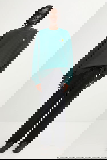 Суитчър Carhartt WIP American Script Embroidered Crewneck Sweatshirt Зелено | I025475.05AXX, 4