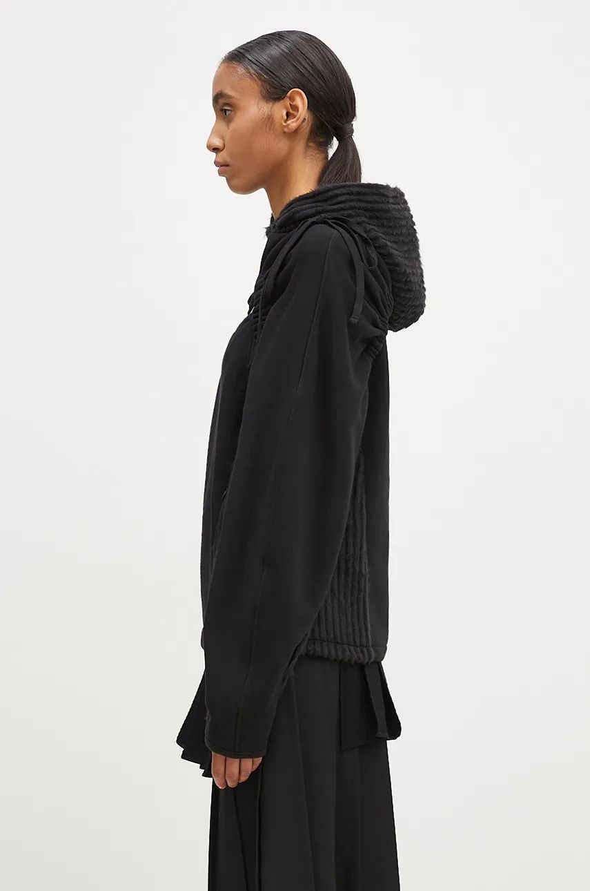 Суитчър Andersson Bell Hoodie Shirring Cut Out Черно | atb1193w, 1