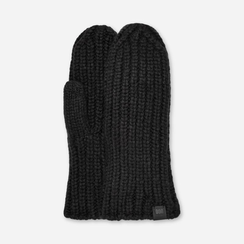 Ръкавици UGG UGG Rib Knit Mittens Черно | 101022-BLK