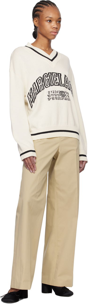 Панталони Maison Margiela MM6 Maison Margiela Tailoring Twisted Trousers Бежово | S52KA0516 M35148, 3