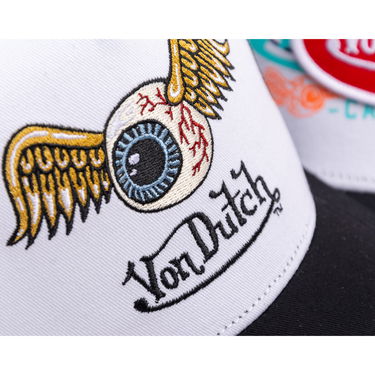 Шапка с козирка Von Dutch Von Dutch Trucker Eye Out Logo Cap Бяло | VD/0/CAS1/ART/WHI, 5