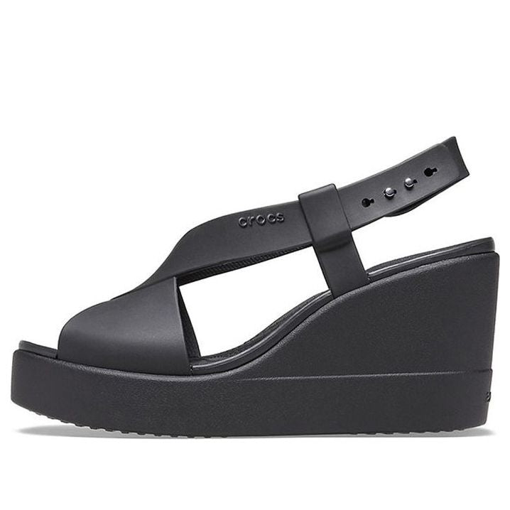 Кецове и обувки Crocs Crocs Brooklyn Cozy Wedge Sandals Черно | 206222-060