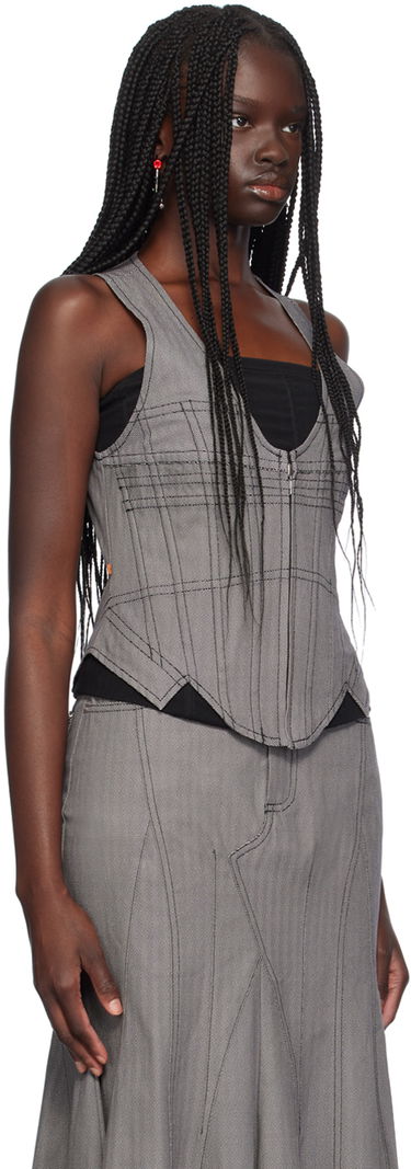 Потник Miaou Miaou Dolly Corset Top Сиво | 7146HBTHYP, 1