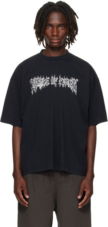 Тениска VETEMENTS Vetements Cradle of Filth Logo Regular Fit T-Shirt Черно | UCF76TR100B, 0