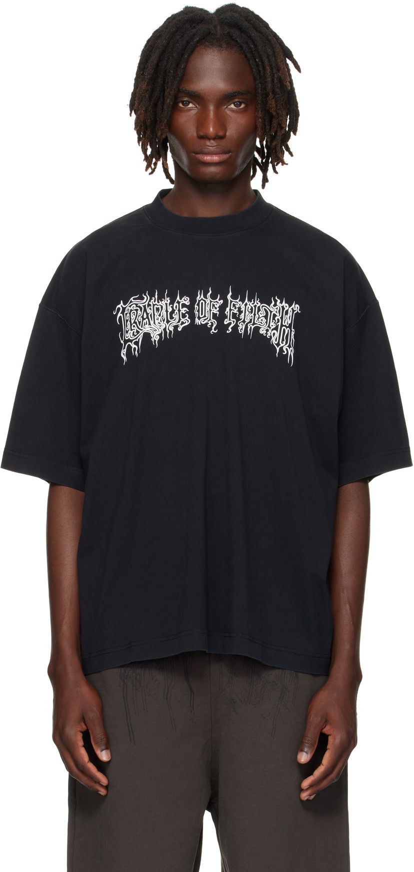 Тениска VETEMENTS Vetements Cradle of Filth Logo Regular Fit T-Shirt Черно | UCF76TR100B