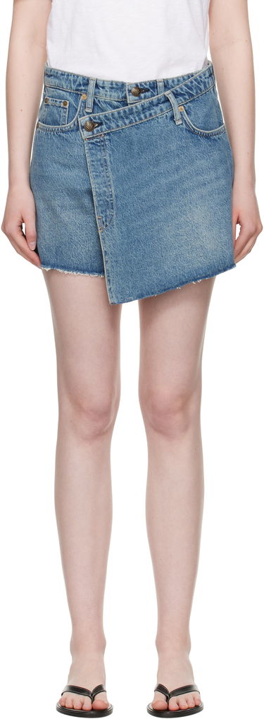 Пола rag & bone rag & bone Belinda Denim Mini Skort Синьо | WDD25P9003RGAM, 0