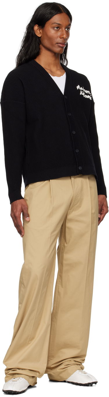 Пуловер MAISON KITSUNÉ Handwriting Comfort Ribbed Cardigan by Maison Kitsuné Черно | OM00505KT1126, 3