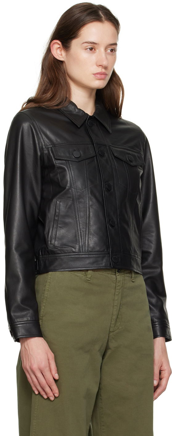 Яке rag & bone rag & bone Debbie Leather Jacket Черно | WAW23H20161816, 1