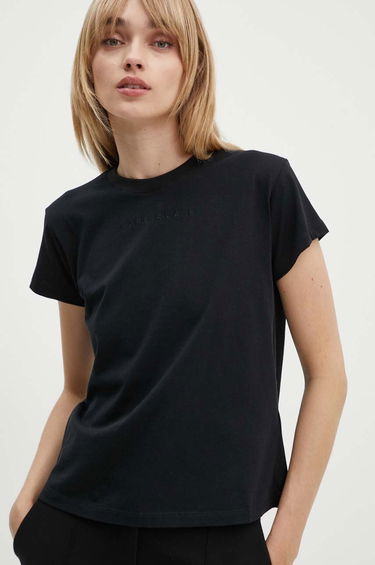Тениска Maison Margiela MM6 Maison Margiela Black Embroidered Logo T-Shirt Черно | S52GC0247.S24312, 0
