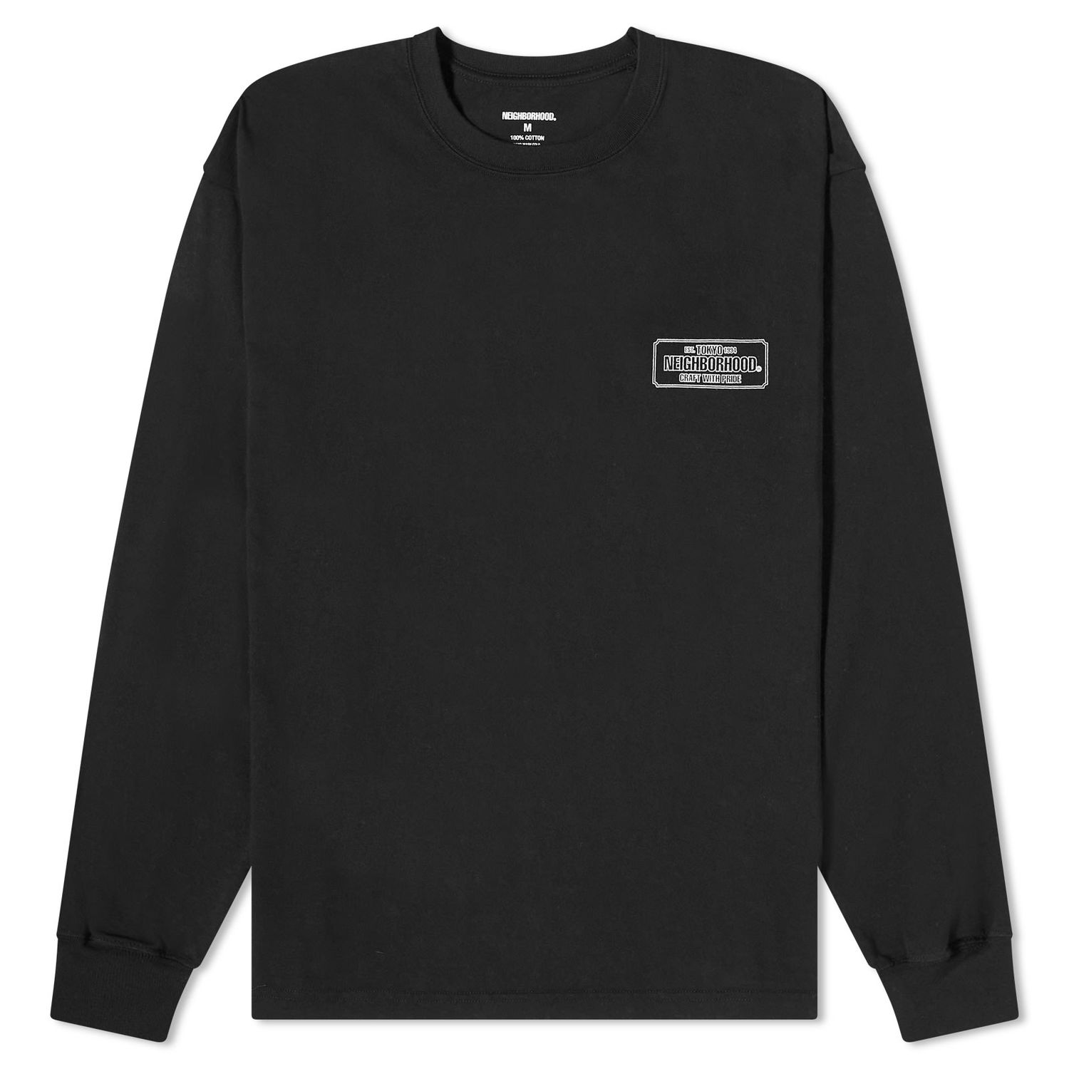 Тениска Neighborhood LS-1 T-Shirt Черно | 232PCNH-LT01-BK, 0