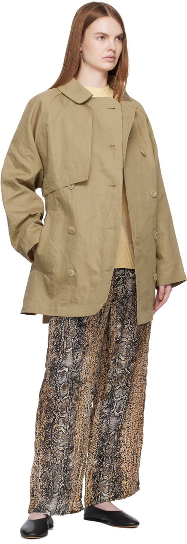 Тренчкот Baserange Clavo Double-Breasted Trench Coat with Self-Tie Belt Бежово | OUCC-OC-AU25, 3