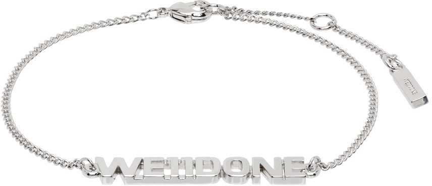 Гривна We11done We11done Lettering Chain Bracelet Металик | WD-AJ2-24-540-U-SV, 0