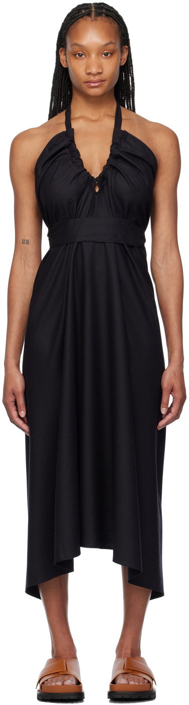 Pокля Baserange Halter Neck Maxi Dress Черно | DRNO-WS-EXSU24, 0