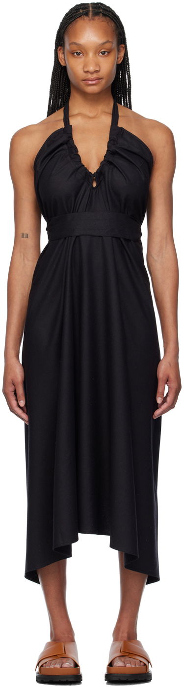 Pокля Baserange Halter Neck Maxi Dress Черно | DRNO-WS-EXSU24, 0
