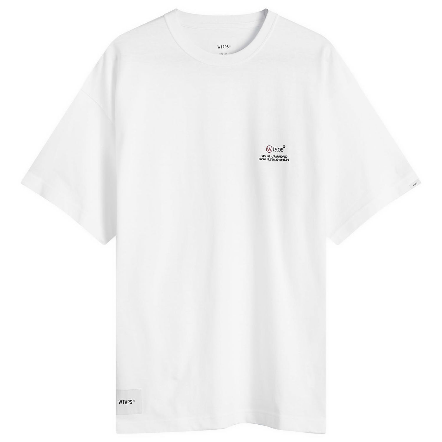 Тениска WTAPS Embroidered Logo T-Shirt Бяло | 242ATDT-CSM03-WHT, 0