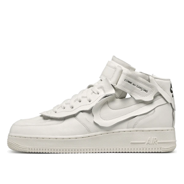 Кецове и обувки Nike Comme des Garçons x Air Force 1 Mid "White" Бяло | DC3601-100, 1