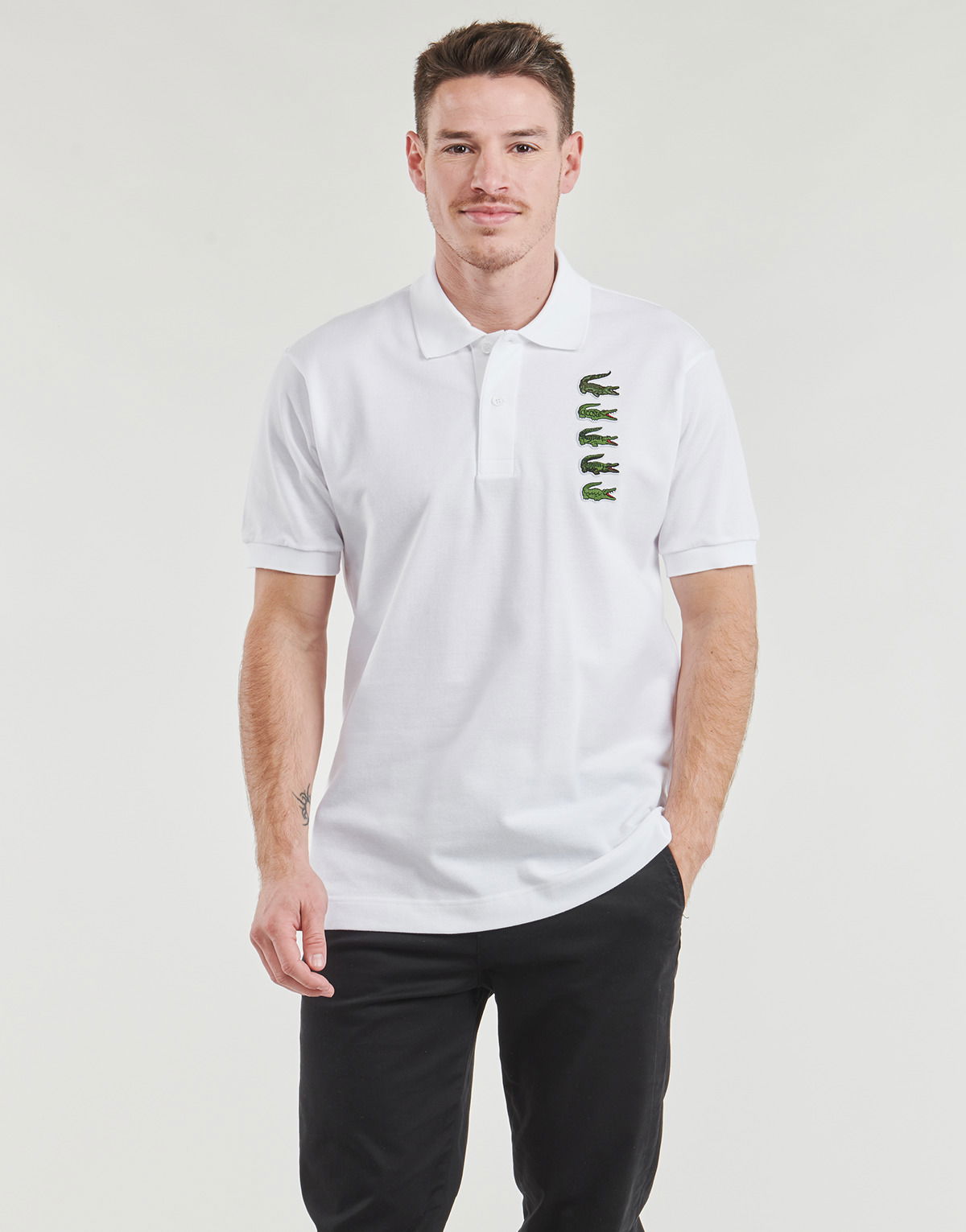 Поло тениска Lacoste Polo shirt Бяло | PH3474-001, 1