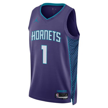 Фланелка Jordan Dri-FIT NBA Charlotte Hornets Statement Edition 2022 Swingman Jersey Тъмно синьо | DO9520-567, 0