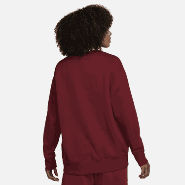Пуловер Nike Nike Phoenix Fleece Oversized Crew Sweat Team Red/White Червено | DQ5733-677, 1