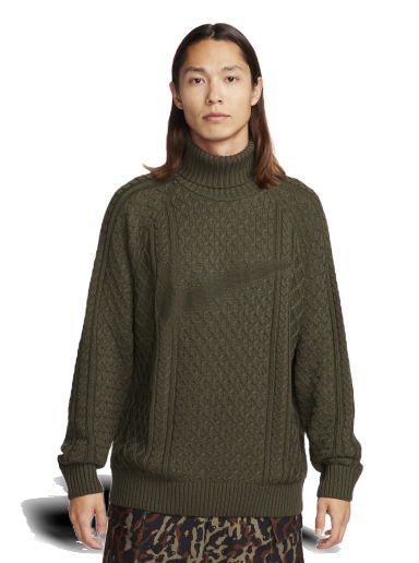 Суитчър Nike Life Cable Knit Turtleneck Jumper Зелено | FB7770-325