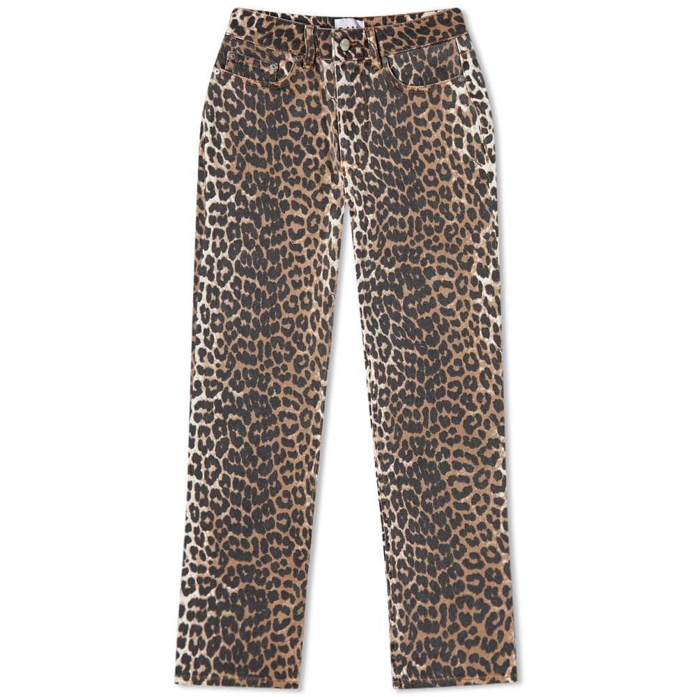Дънки GANNI Leopard Print Flare Jeans Многоцветен | J1059-943, 0