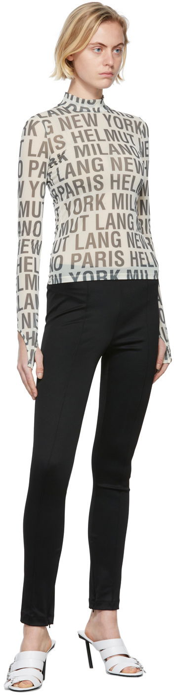 Клинове Helmut Lang Helmut Lang Double Needle Rib Leggings Черно | J06HW202, 3