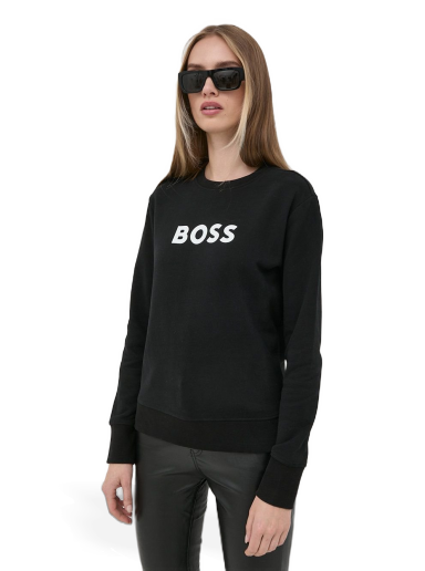 Суитчър BOSS Cotton Crewneck Черно | 50468357