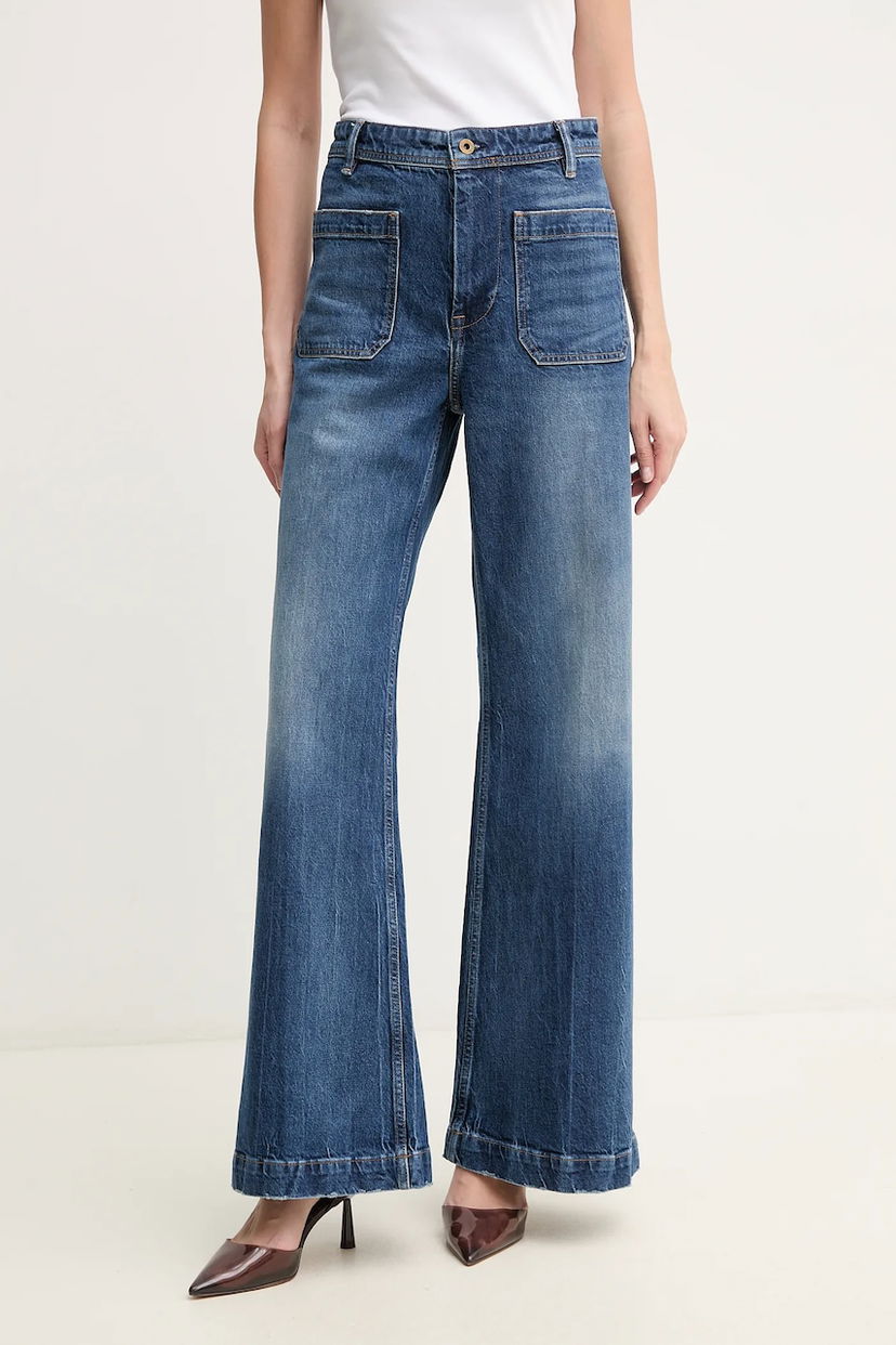 Дънки Polo by Ralph Lauren Polo Ralph Lauren High-Waisted Wide-Leg Jeans Синьо | 211969382