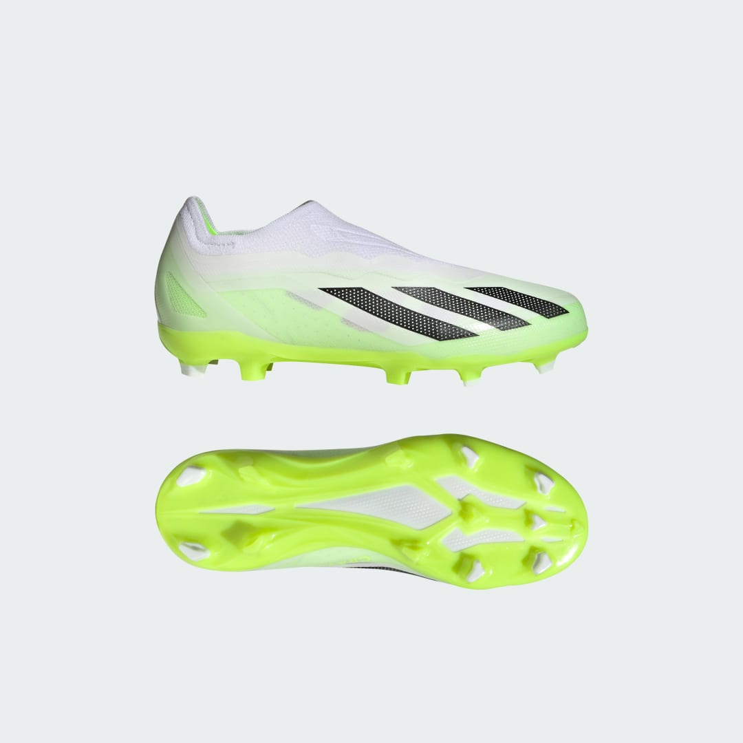 Кецове и обувки adidas Performance X Crazyfast.1 Laceless Firm Ground Cleats Бяло | IE6644, 0