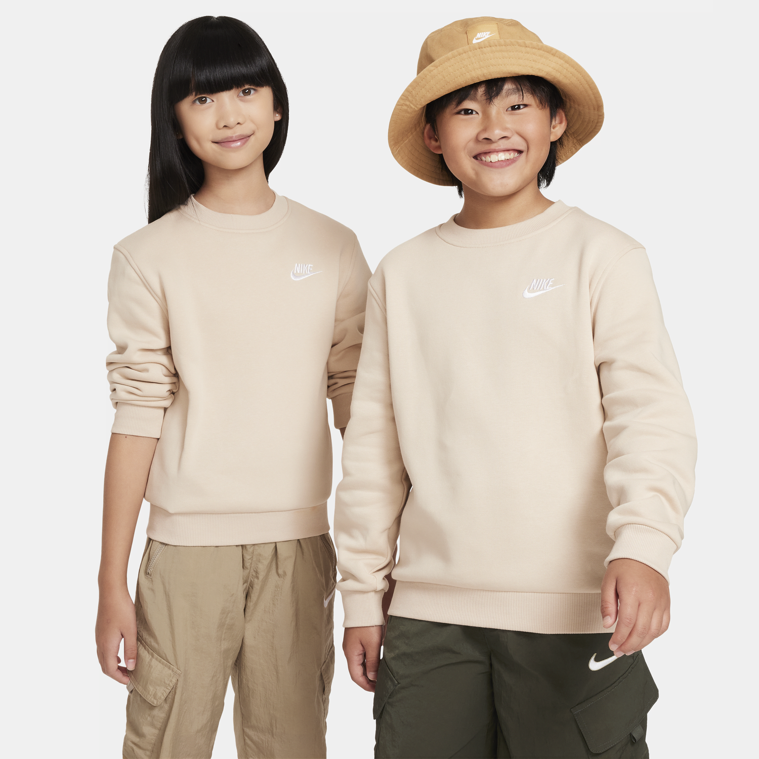 Суитчър Nike Nike Sportswear Club Fleece Crew Sweatshirt Бежово | FD3006-126, 1