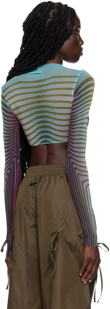 Съкратен топ Jean Paul Gaultier 'The Body Morphing Crop' Long Sleeve Top Многоцветен | 23/12-F- TO066-T523-5027, 2
