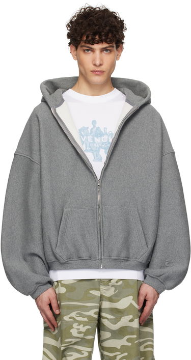 Суитчър Alexander Wang Dense Fleece Star Zip-Up Hoodie Сиво | 6CC2242051, 0