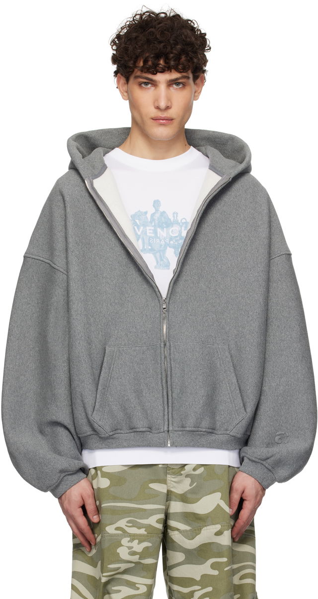 Dense Fleece Star Zip-Up Hoodie