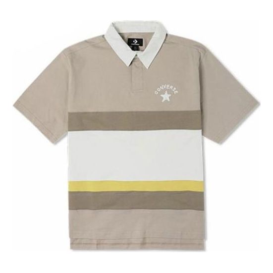 Поло тениска Converse Colorblock Logo Polo Shirt Бежово | 10024880-A03