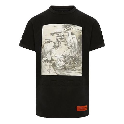 Тениска HERON PRESTON Heron Preston Birds Short-Sleeve T-Shirt Черно | HMAA011S209140221088