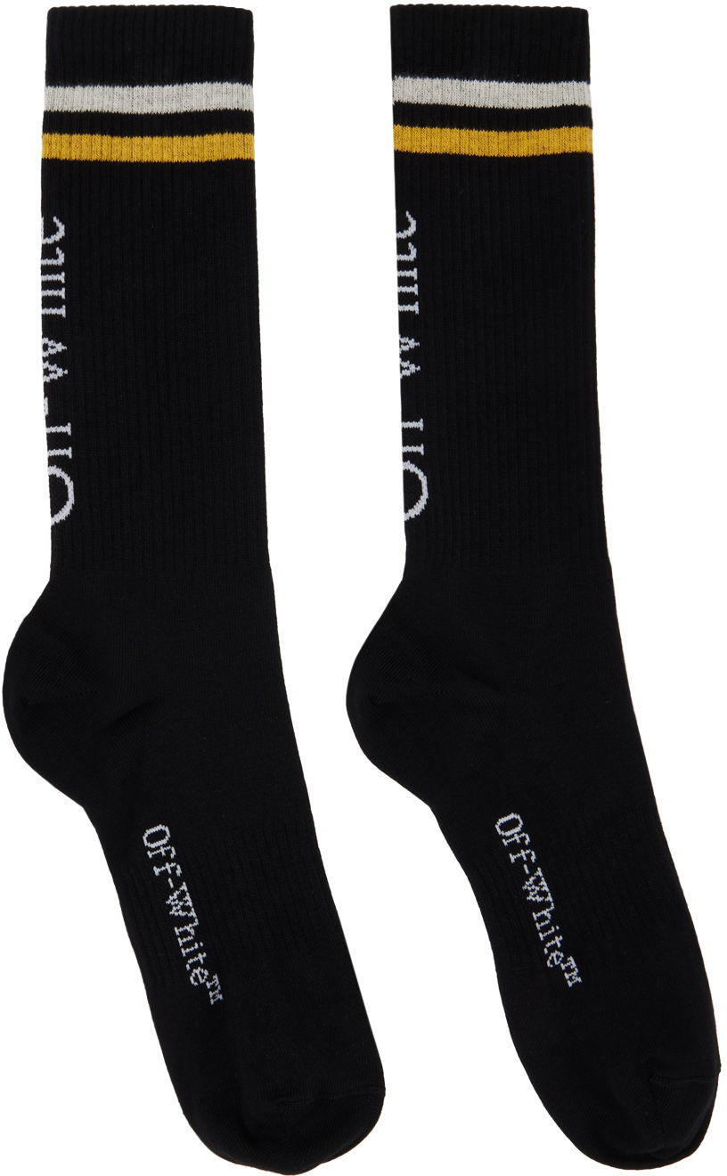Чорапи Off-White Off-White Stripe Socks Черно | OMRA078F23KNI0011004, 0
