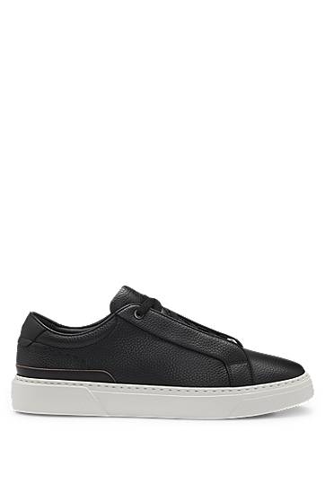 Облекло и аксесоари BOSS Gary Grained Leather Trainers Черно | 50545153, 1