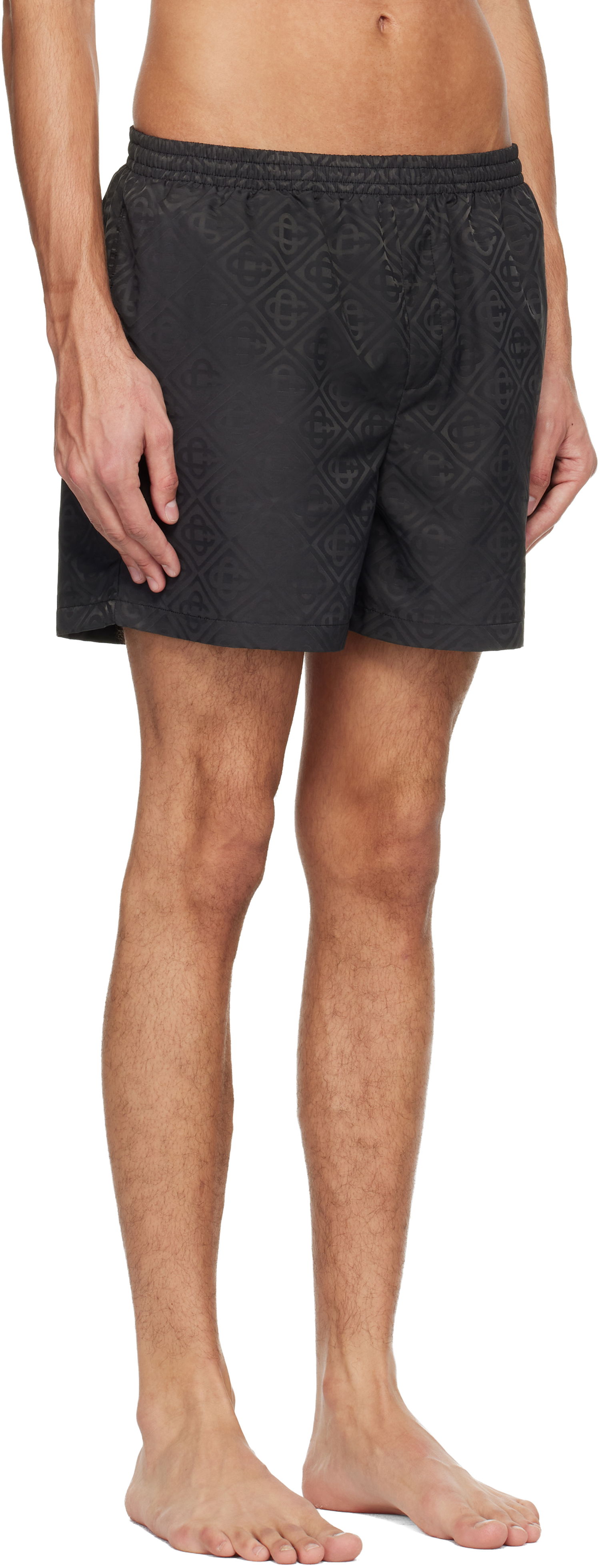 Бански Casablanca Casablanca Jacquard Swim Shorts Черно | M-SP26-TR-224-02, 1