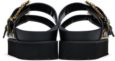 Кецове и обувки Versace Versace Jeans Couture Outline Barocco Arizona Sandals Черно | E78VA3SM1_EZS366, 1