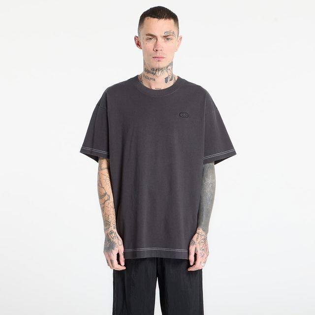 Graphic Oversized Short Sleeve T-Shirt with Contrast Stitching