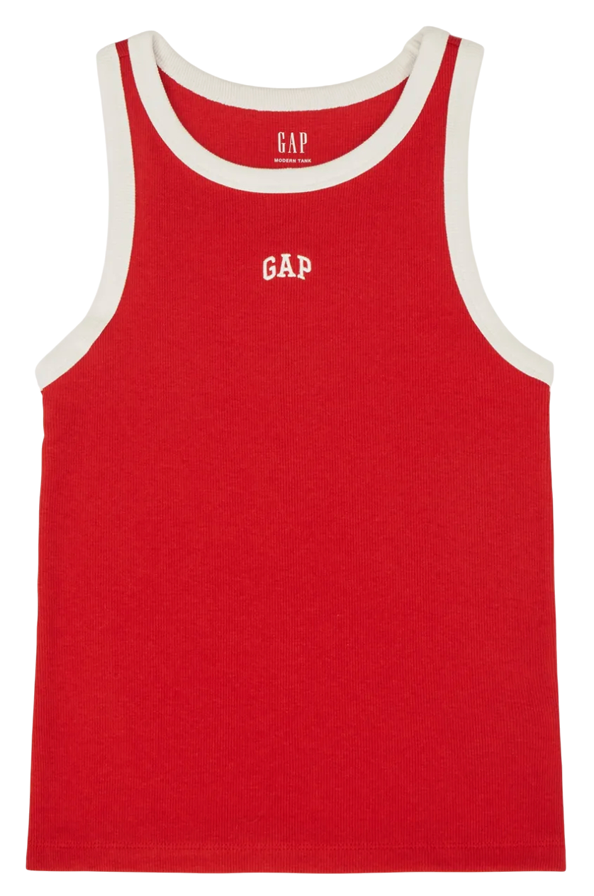 Потник GAP Ribbed Tank Top Logo Americana Червено | 729562-05, 0