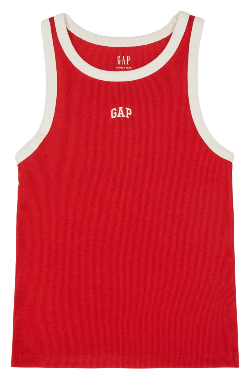 Потник GAP Ribbed Tank Top Logo Americana Червено | 729562-05