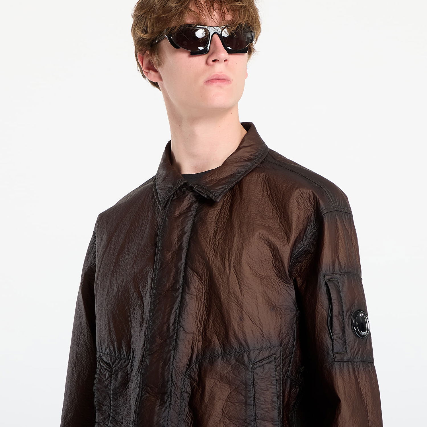 Яке C.P. Company Feltro Bi-Film Short Jacket Ivy Green Металик | 19CMOW221A110403G-683, 1